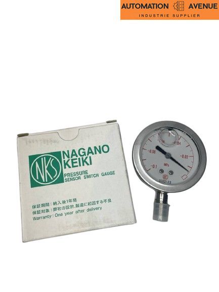 Klicken Sie, um das Bild zu vergrößern Nagano Keiki GV50-S10 / AU1- 4 x 60 / -0,1Mpa / Unterdruckanzeige
