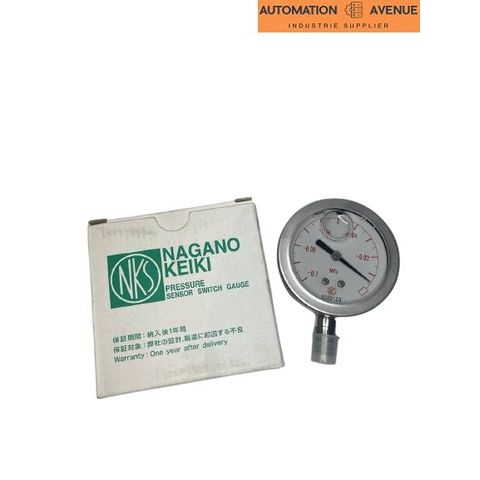 Nagano Keiki GV50-S10 / AU1- 4 x 60 / -0,1Mpa / Unterdruckanzeige