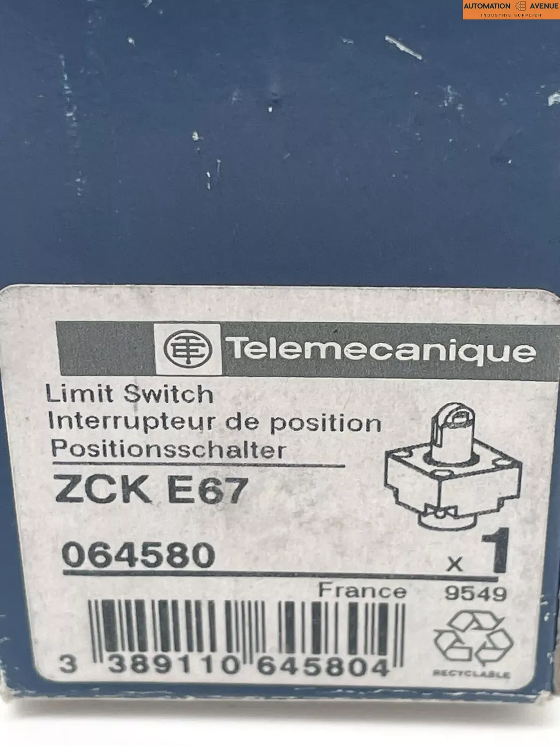 Klicken Sie, um das Bild zu vergrößern Telemecanique ZCK E67 Positionsschalter Kopf mit Rollenstössel ZCKE67 NEU OVP
