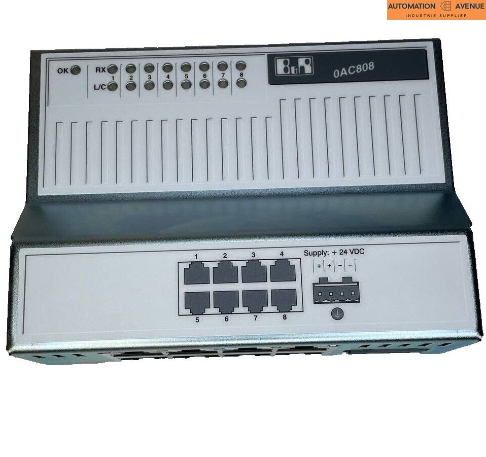 Klicken Sie, um das Bild zu vergrößern B&R Automatisierung 0AC808.9-1 Plc Ethernet Hub Rev.D0