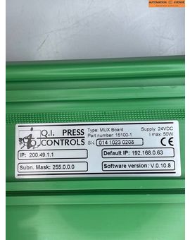 Q.I. Press Controls Software V.0.10.8 IP 200.49.1.1 Type MUX Board 15100-1, Bild 6