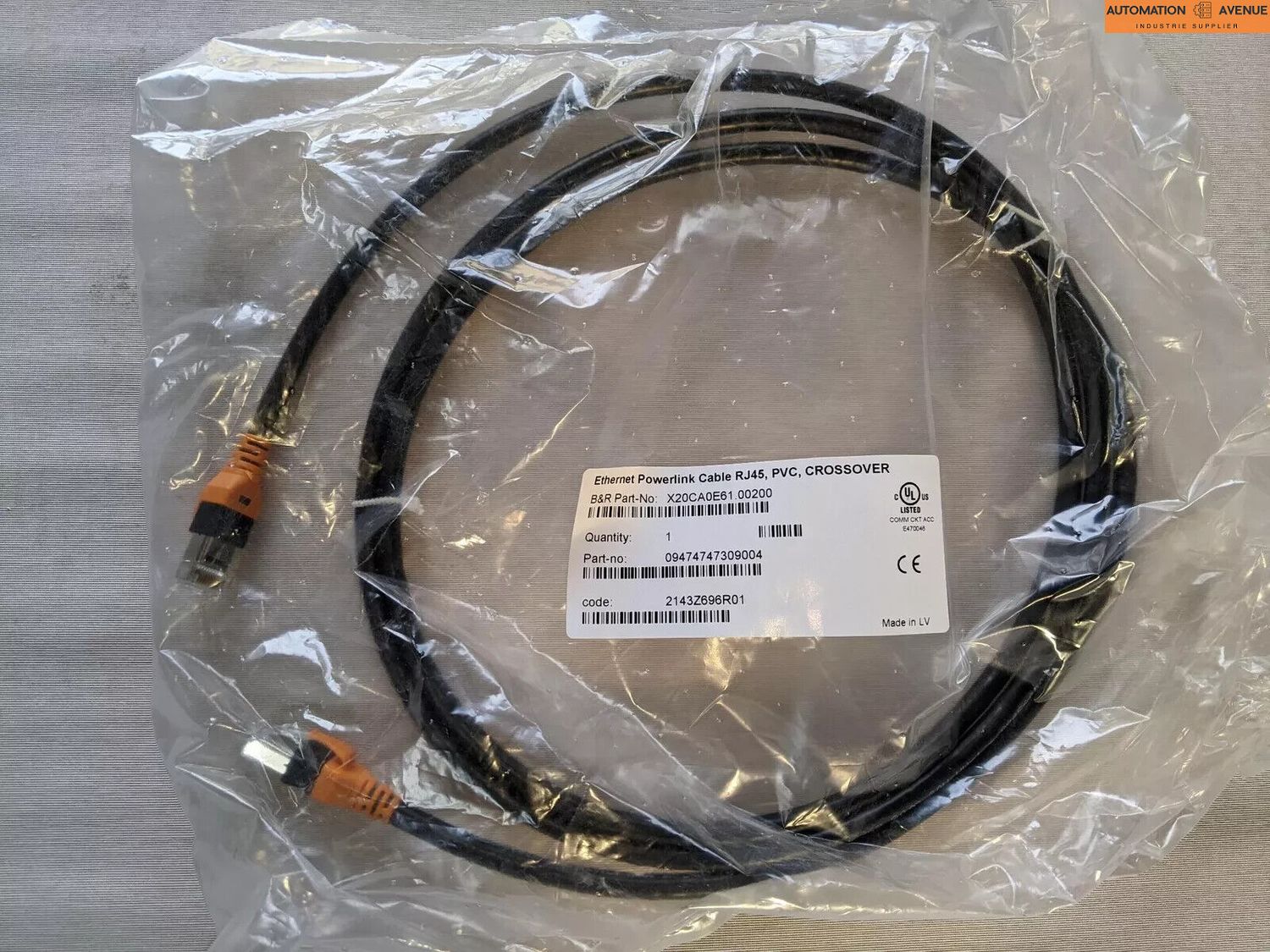 Klicken Sie, um das Bild zu vergrößern B&R Automation Ethernet Powerlink Cable RJ45 X20CA0E61.000200 PVC CROSSOVER
