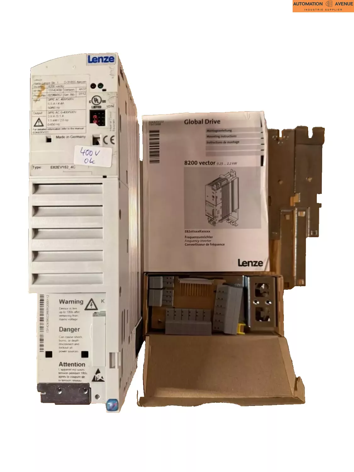 Klicken Sie, um das Bild zu vergrößern Lenze 8200 vector E82EV152_4C Frequenzumrichter 1,5 KW