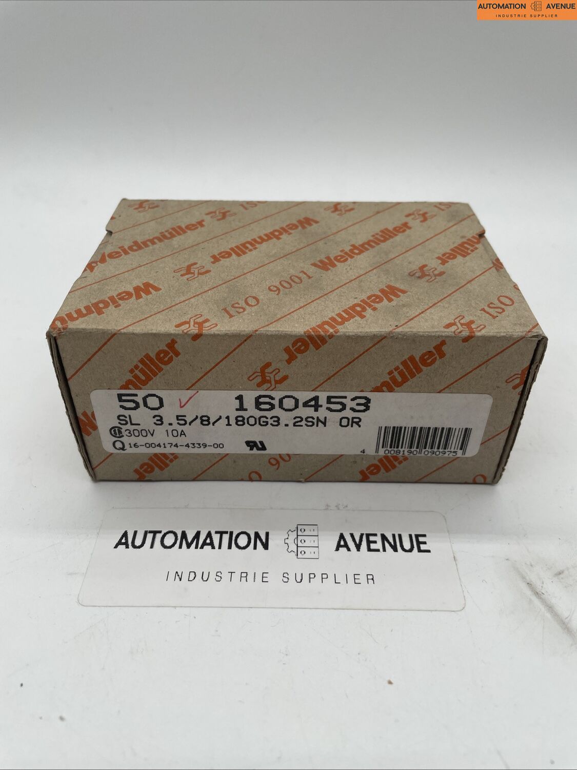 Klicken Sie, um das Bild zu vergrößern 50 Stück Weidmüller Connector 1604530000 160453 SL 3.5/8/180G3 .2SN 0R