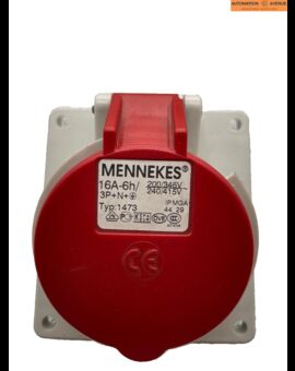 Mennekes Anbausteckdose Typ 1473 panel mounted socket 16A-6h IP44 Steckdose, Bild 2