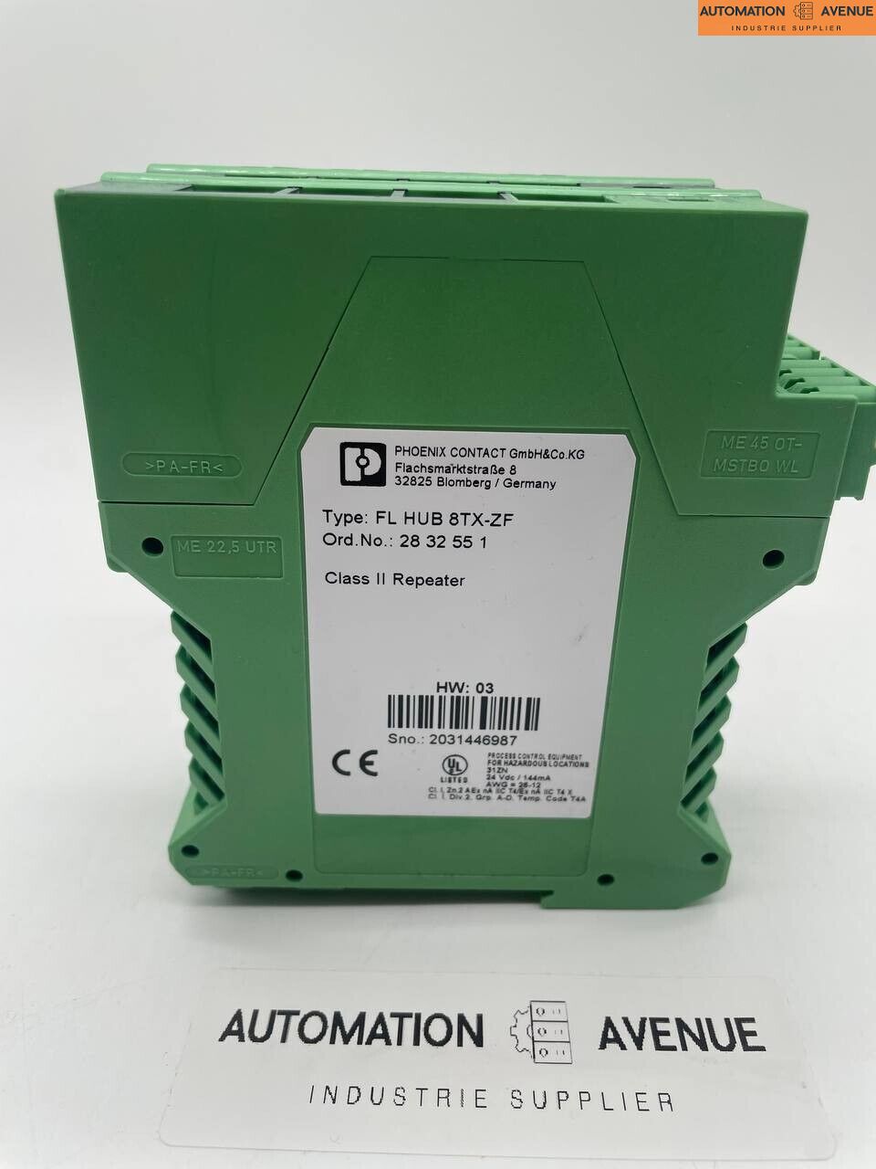 Klicken Sie, um das Bild zu vergrößern Phoenix Contact Class II Reapeater FL HUB 8TX-ZF 28 32 55 1